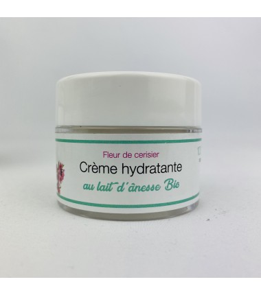 Crème hydratante lait d'ânesse - Fleur de Cerisier